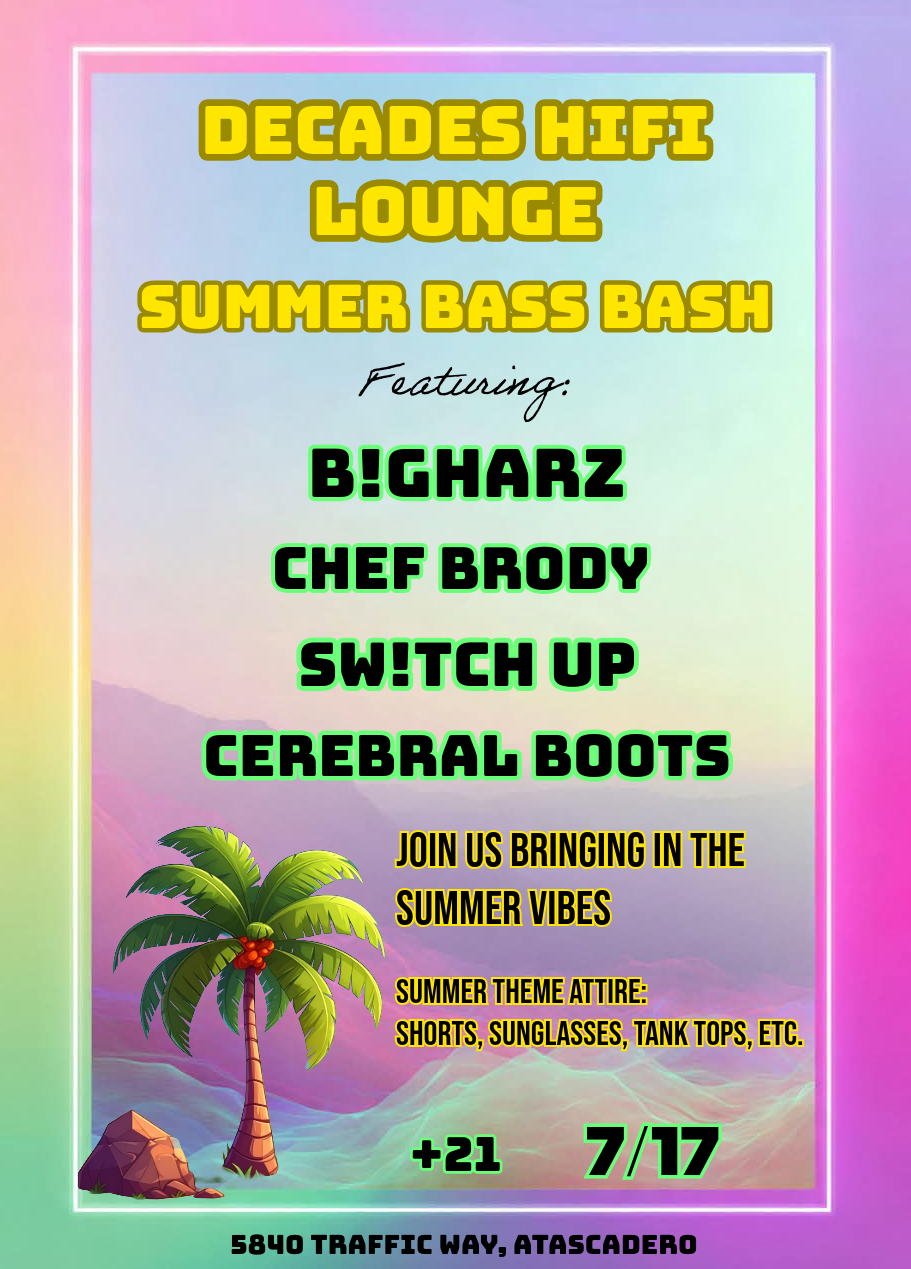Summer Bass Event DJ B!GHARZ + Friends 8pm
