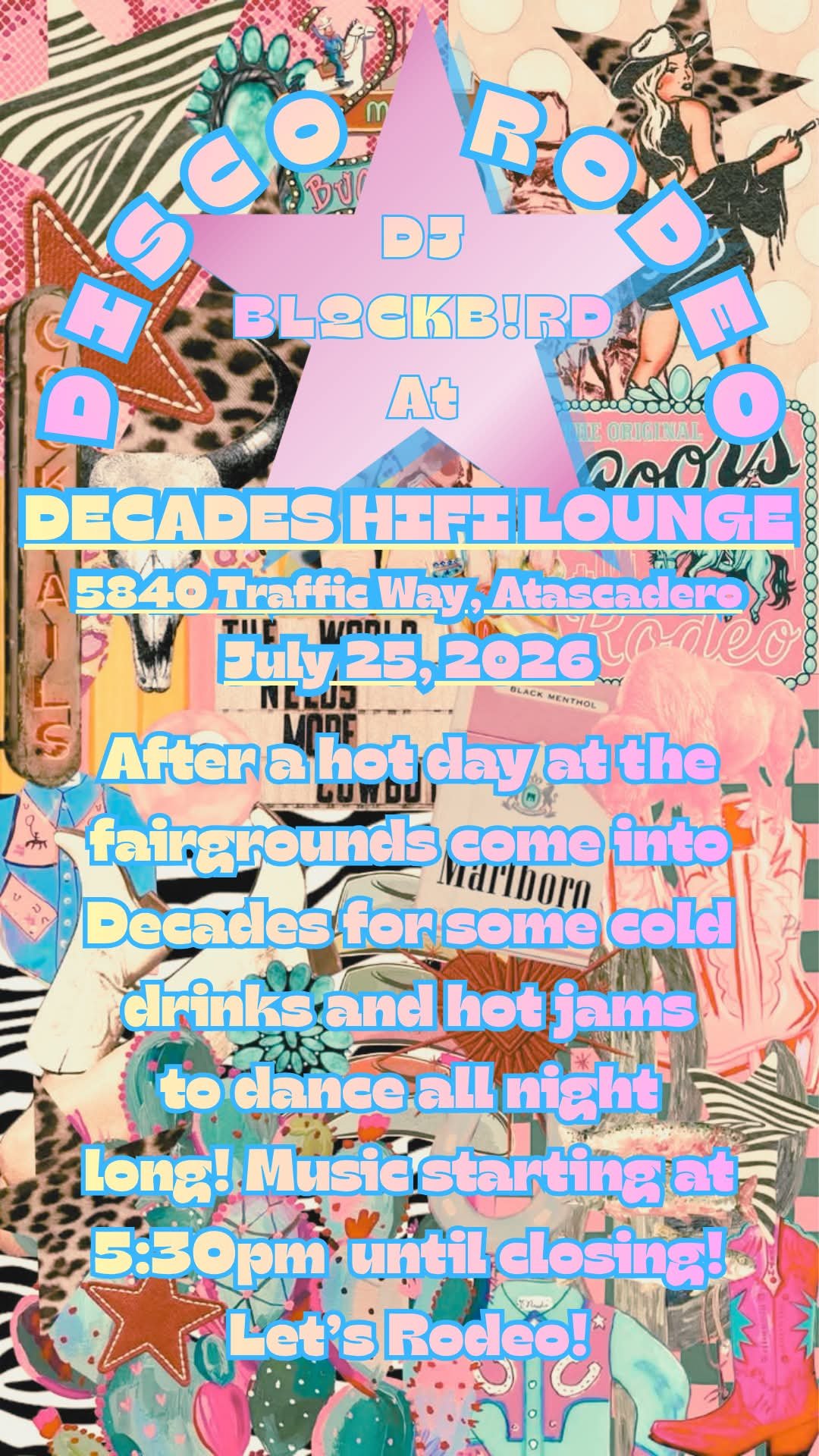 DJ Lady Bird DIsco Rodeo 8pm