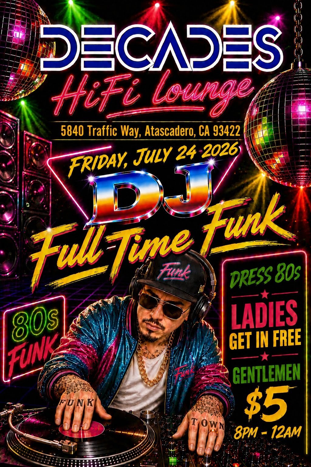 DJ George 80's Funk Night 8pm